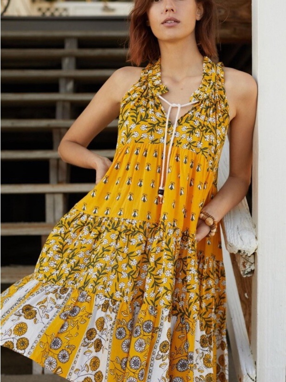 Ro’s Garden Sofia Bee Tiered Sundress Dress